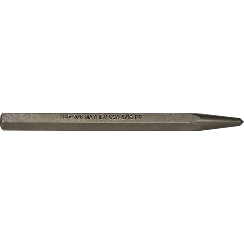 Mayhew Tools 41602 Center Punch, 3/8" x 3/16" Point, Shot Blast Finish