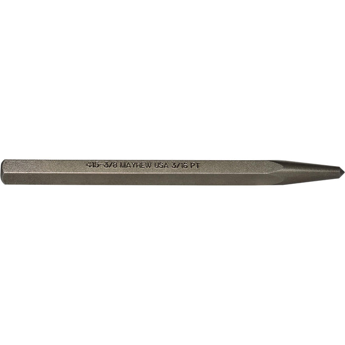 Mayhew Tools 41602 Center Punch, 3/8" x 3/16" Point, Shot Blast Finish