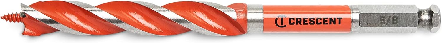 Crescent CDAG-7533 Solid Auger Drill Bit, 7.5" x 5/8"