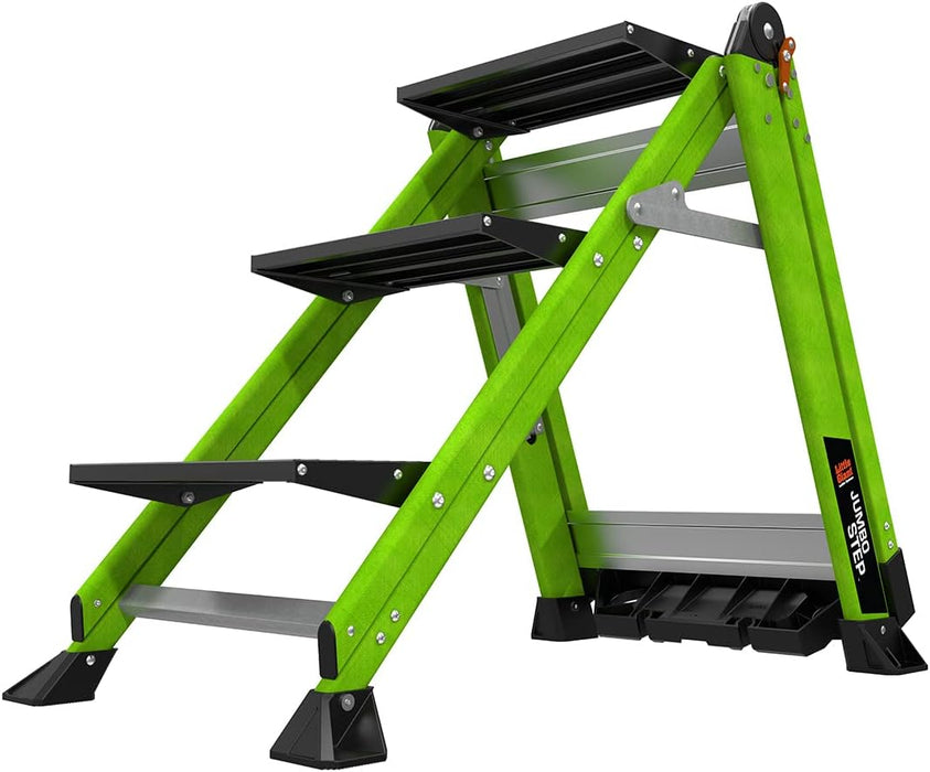 Little Giant Ladders, Jumbo Step, 3-Step, 3 Foot, Step Stool, Fiberglass, Type 1AA, 375 lbs Weight Rating, (11933)