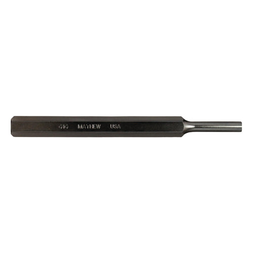 Mayhew Tools 21103 SAE Pin Punch, 1/4 x 1.25" Pin, 6" OAL x 1/2" Body, Black Oxide Finish