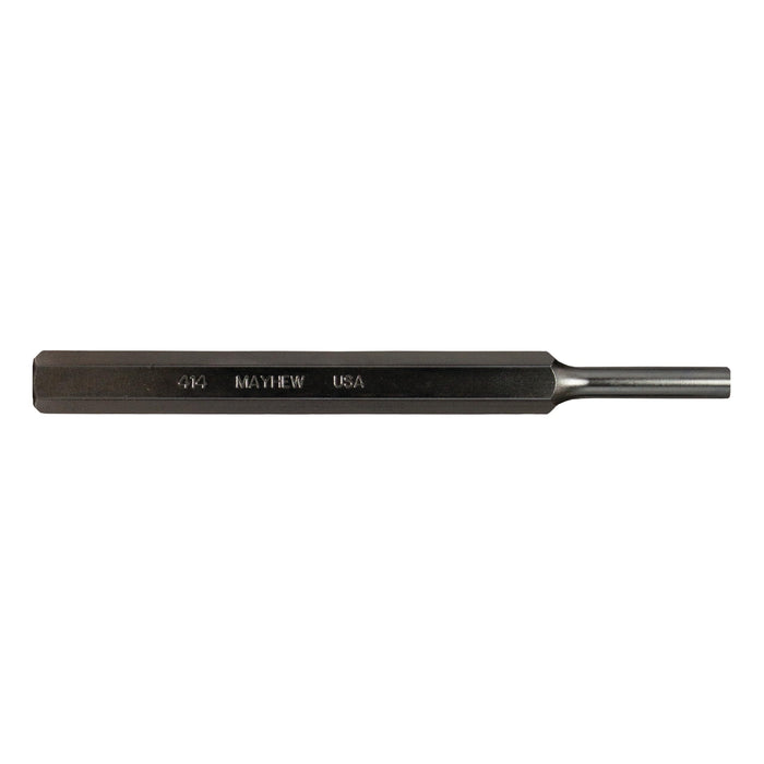 Mayhew Tools 21103 SAE Pin Punch, 1/4 x 1.25" Pin, 6" OAL x 1/2" Body, Black Oxide Finish