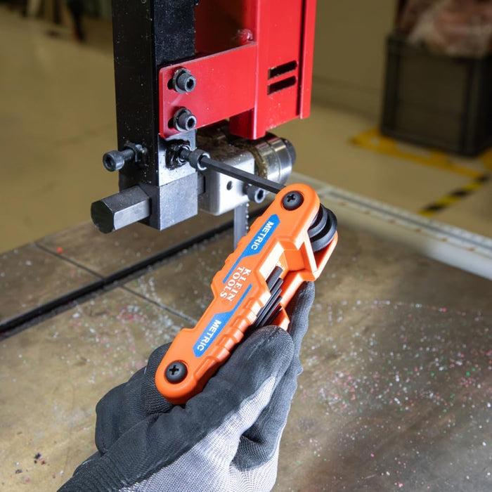 Klein Tools 70543 Compact Folding Hex Key Set, 25-Key, SAE, Metric, TORX Sizes, 3-Piece