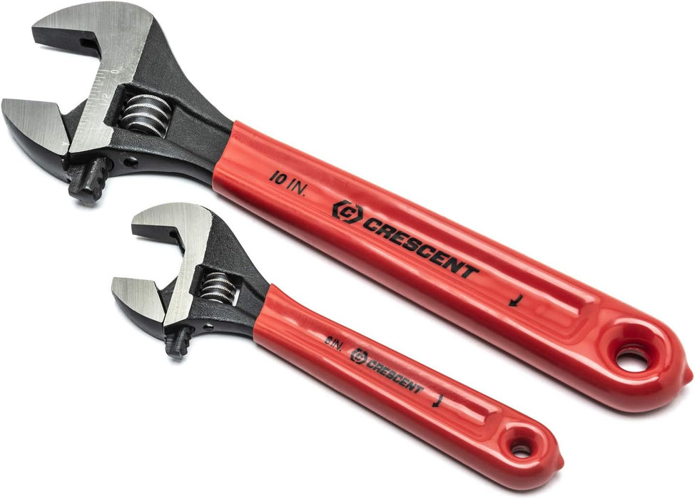 Crescent AT2610CVS Adjustable Black Oxide Cushion Grip Wrench Set, Home Improvement, Garage & Mechanic Hand Tools, 6" & 10"