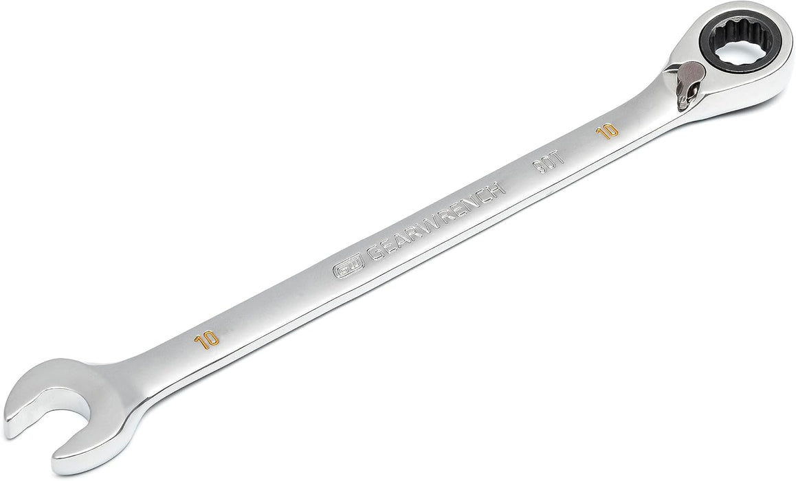 GEARWRENCH 90T 10mm Reversible Ratcheting Combination Wrench - 86610, Large