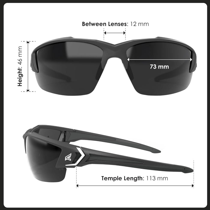 EDGE Khor G2 Z87 Safety Glasses for Men: Shatter Resistant Mens Sunglasses Polarized, Anti-Slip Flexible Frames, Nylon Lens Polarized Safety Glasses
