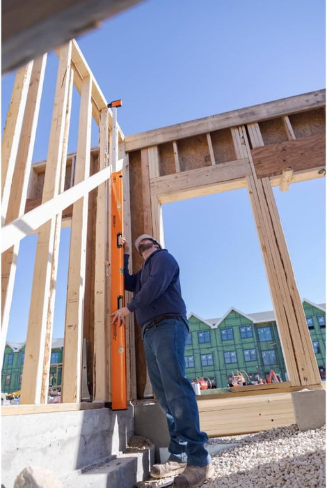 Johnson Level & Tool 5800-0712P 7FT - 12FT Extendable Plate Level, Triple-Secured Mounting System