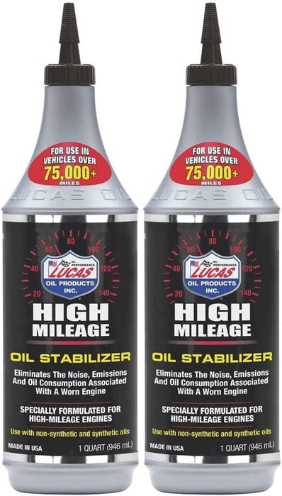 Lucas Oil 10118 High Mileage Oil Stabilizer (Pack of 2)