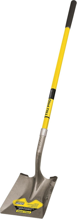 Truper Tru 31199 Pro 48-Inch Square Point Shovel, Fiberglass Handle, 10-Inch Grip