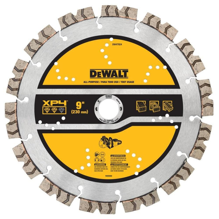 Dewalt DW47924 Diamond Saw Blade, Concrete and Masonry Blade, Segmented, 9-inch
