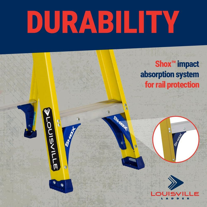 Louisville Ladder FS2008 8-Foot Fiberglass Step Ladder, 250-Pound Load Capacity, Type I