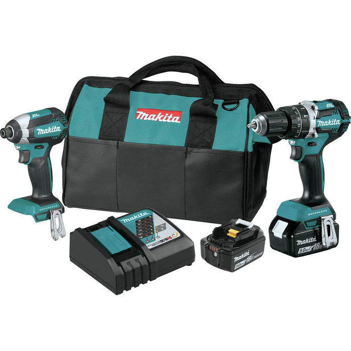 Makita XT269T 18V LXT Lithium-Ion Brushless Cordless 2-Pc. Combo Kit (5.0Ah) Kit Only