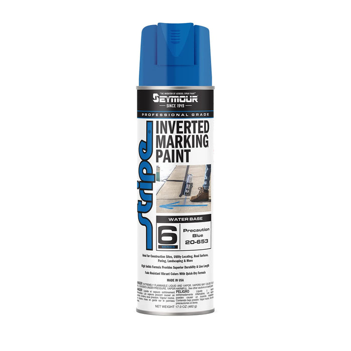 Seymour 20-653 Stripe Inverted Tip Marker, Precaution Blue