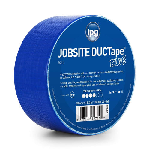 IPG 6720BLU JobSite DUCTape, Colored Duct Tape, 1.88" x 20 yd, Blue (Single Roll) Blue 1.88" x 20 yd