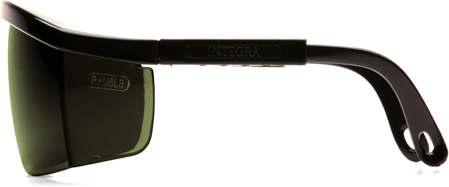 Pyramex SB460SF Integra Safety Eyewear, 3.0 Ir Filter Lens With Black Frame
