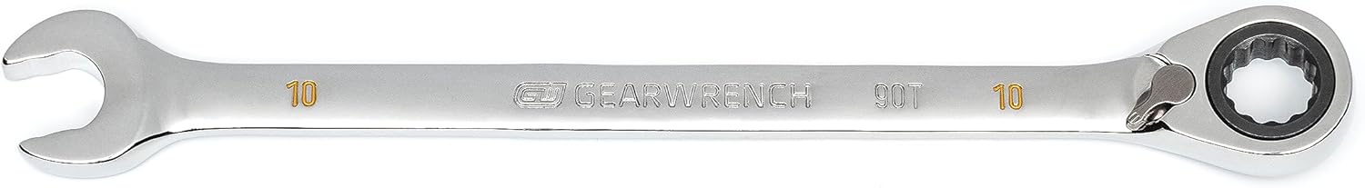 GEARWRENCH 90T 10mm Reversible Ratcheting Combination Wrench - 86610, Large
