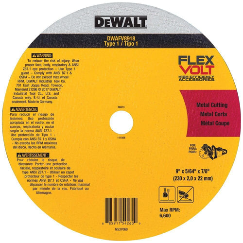 DeWALT (DWAFV8918) 9 In. x 5/64 In. x 7/8 T1 FLEX