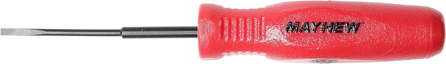 Mayhew Tools 31302 Micro Screwdriver, 3/32" x 2-1/2", Red Slotted
