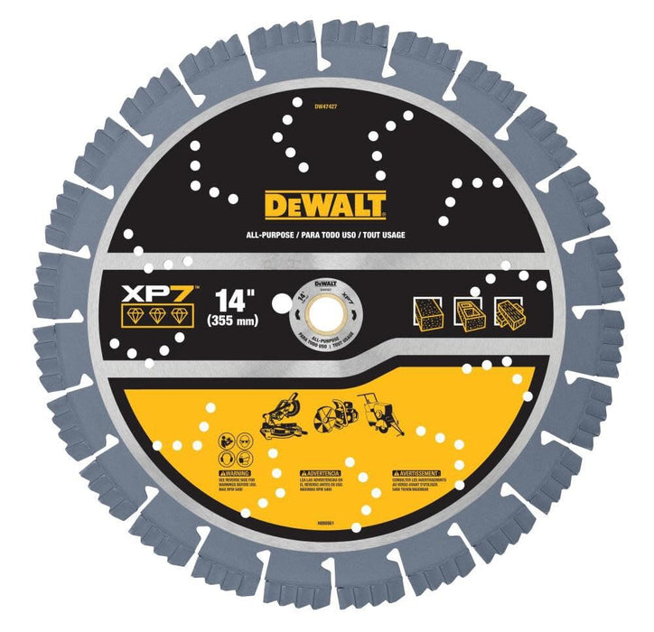 DEWALT (DW47427) Diamond Blade, All Purpose, Segmented XP7, 14 in.