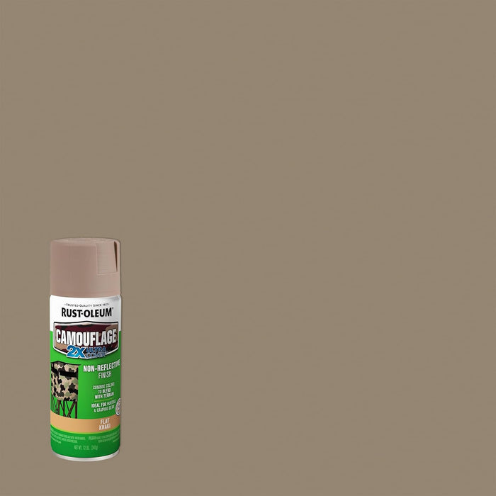 Rust-Oleum 279177 Camouflage 2X Ultra Cover Spray Paint, 12 oz, Khaki