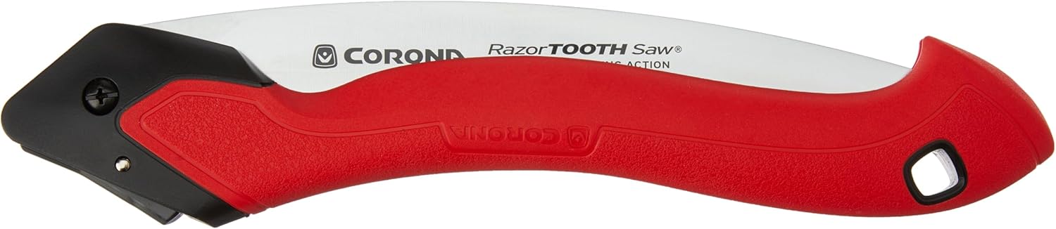 Corona Tools 10-Inch RazorTOOTH Folding Pruning Curved Blade Hand Saw - RS16150, Red