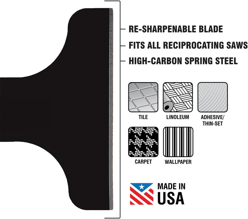 Spyder Scraper 00243 Scraping Tool Attachment for Reciprocating Saws, Black, Multi-Pack