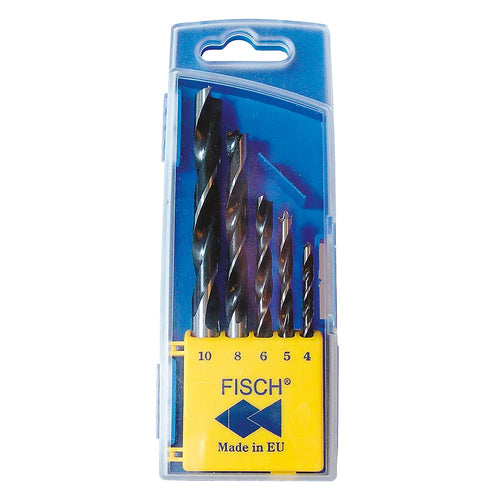 Fisch Brad Point Drill Bits (7mm x 109mm) - Premium Drill Bits for Soft, Hard, Veneered and Laminated Wood, MDF and Acrylic Glass - Beveled Edge for Fast, Easy Cutting - FSF-004028 - Made in Austria