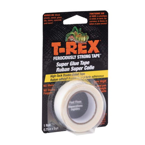 T-Rex 286853 Double Sided Super Glue Tape, 0.75 Inches by 5 Yards
