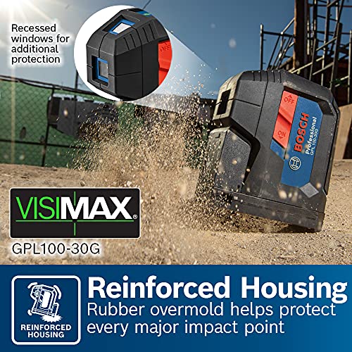 BOSCH 125ft Green 3-Point Self-Leveling Laser with VisiMax Technology