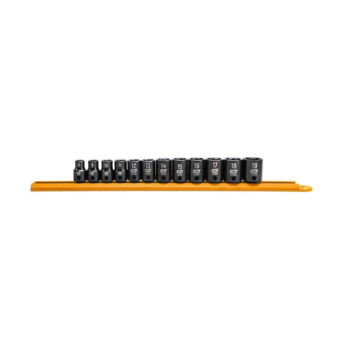 GEARWRENCH (84911N) 12 Pc. 3/8" Drive 6 Pt. Standard Impact Socket Set, Metric