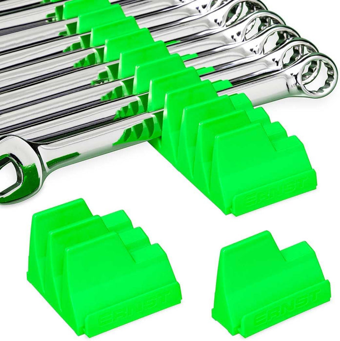 Ernst Manufacturing Wrench Pro Wrench Storage for 20 Wrenches with Anti-Slip Cleats - Green - Made in the USA