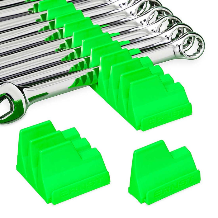 Ernst Manufacturing Wrench Pro Wrench Storage for 20 Wrenches with Anti-Slip Cleats - Green - Made in the USA