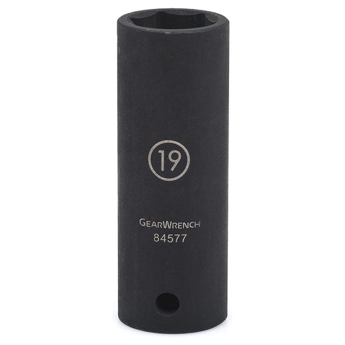 GEARWRENCH 1/2" Drive 6 Pt. Deep Impact Socket, 19mm - 84577N