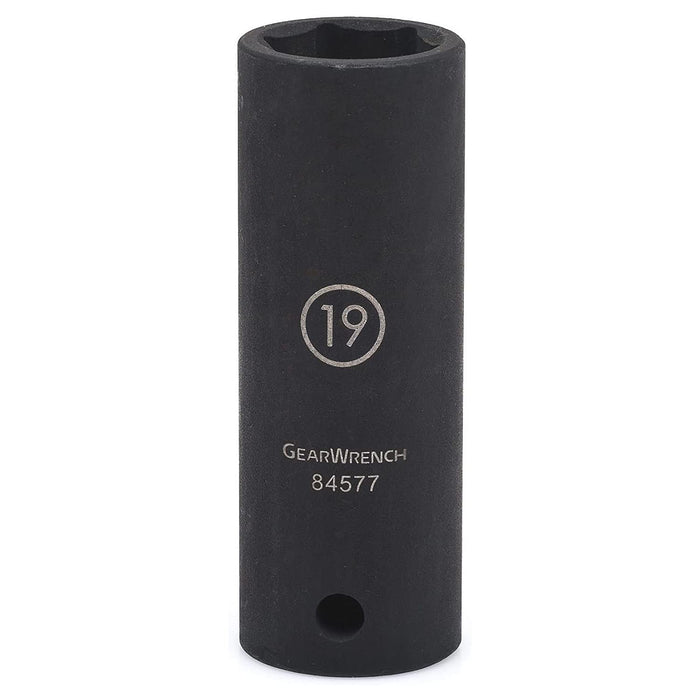 GEARWRENCH 1/2" Drive 6 Pt. Deep Impact Socket, 19mm - 84577N