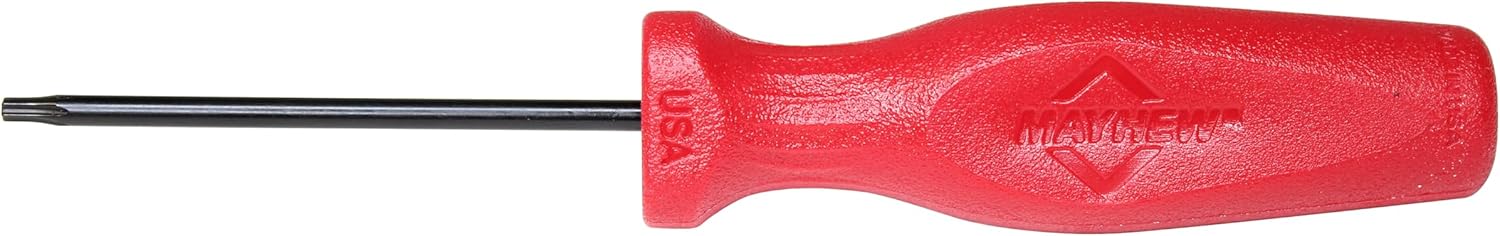 Mayhew Tools 27398 USA Torx Screwdriver, Red, T9 x 2-1/2-Inch