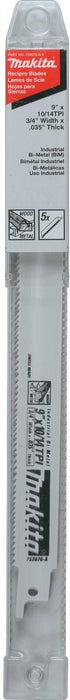 Makita 723070-A-5 9-Inch 10/14-TPI All Purpose Reciprocating Saw Blade