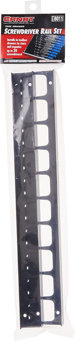 Ernst Screwdriver Rail Set, 20 Tool, Black, (6011-Black)