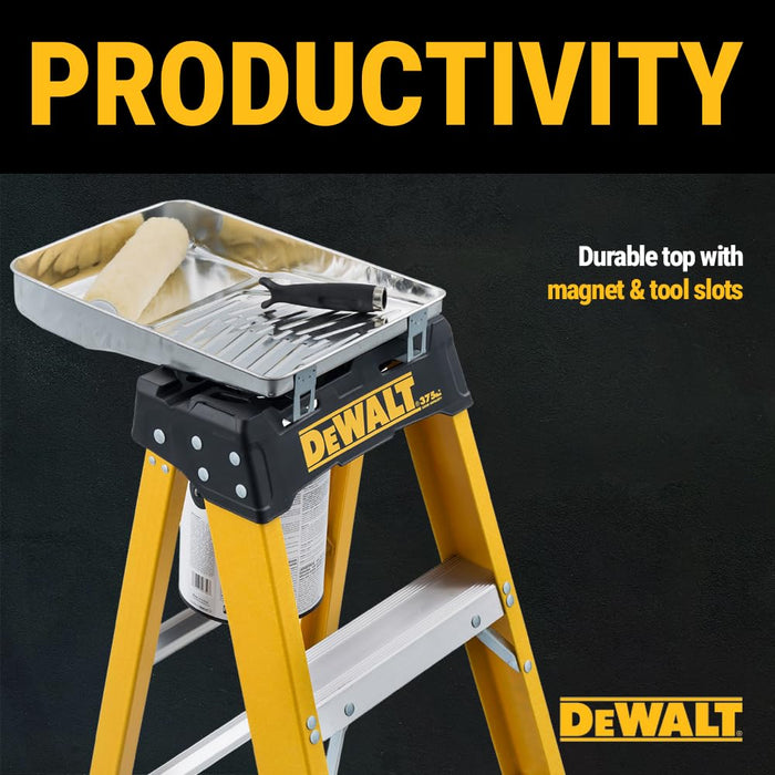 DEWALT DXL3410-10 10-Foot Fiberglass Step Ladder, 375-Pound Load Capacity, Type IAA