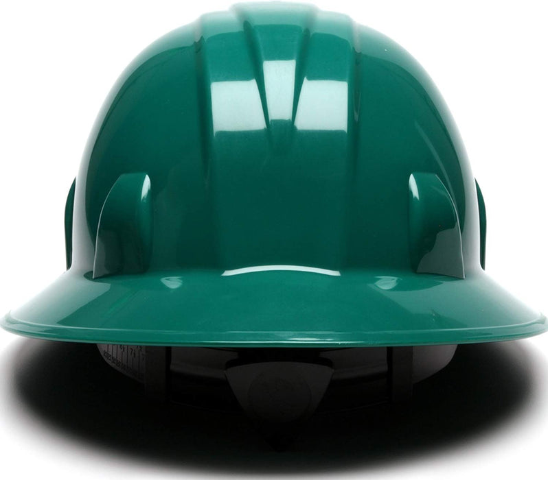 Pyramex Full Brim Hard Hat 4-Point Ratchet Suspension (12-Pack)