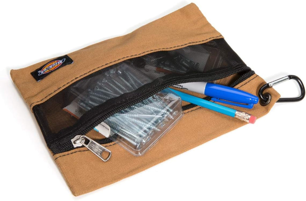 Dickies 57018 Set of 3 Small Canvas Utility Pouches, Zippered, for Organizing Small Tools and Fasteners