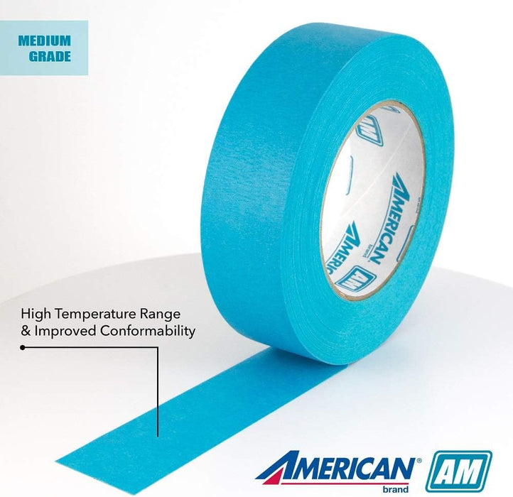 American AM2455 AquaMask Tape, .94" x 60 yd, Aqua, (36-Pack)