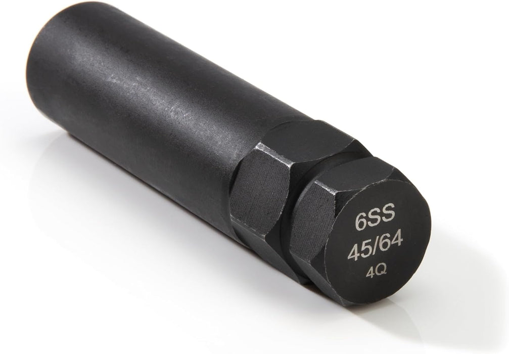 Steelman Pro 78540 6-Spline 45/64-Inch Socket-Style Locking Lug Nut Key, Removes Spline-Style Aftermarket Lug Nuts, Durable, Thin-Walled