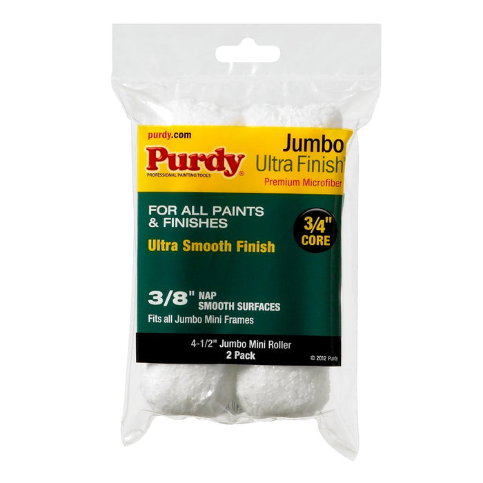 Purdy (140624052) Jumbo Mini Ultra Finish Roller Replacements, 4-1/2 inch x 3/4 inch nap (Pack of 2)