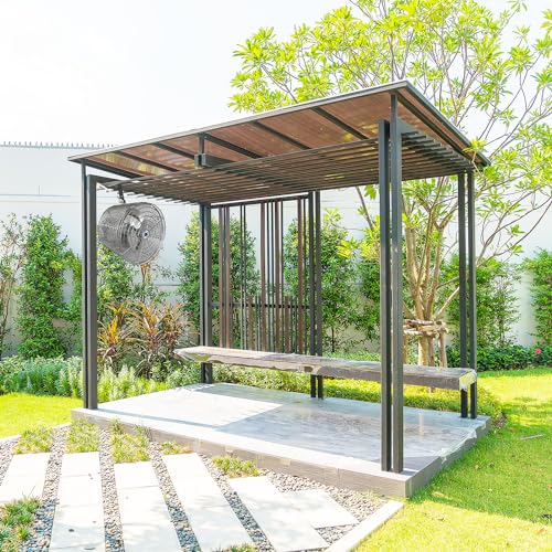 Schaefer VK12-GA VersaKool Air Circulator Fan, Ceiling Wall Mount Greenhouse Fan & Aluminum Blade, 1470 CFM, 1/10 hp, Energy-Efficient Commercial Fan for Patio, Garage, Industrial & Workshop (Silver)