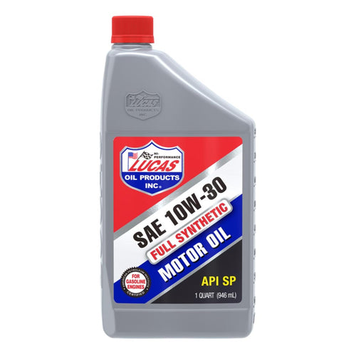Lucas Oil 10050 Full Synthetic SAE 10W-30 Motor Oil, 1 Quart (Pack of 6)