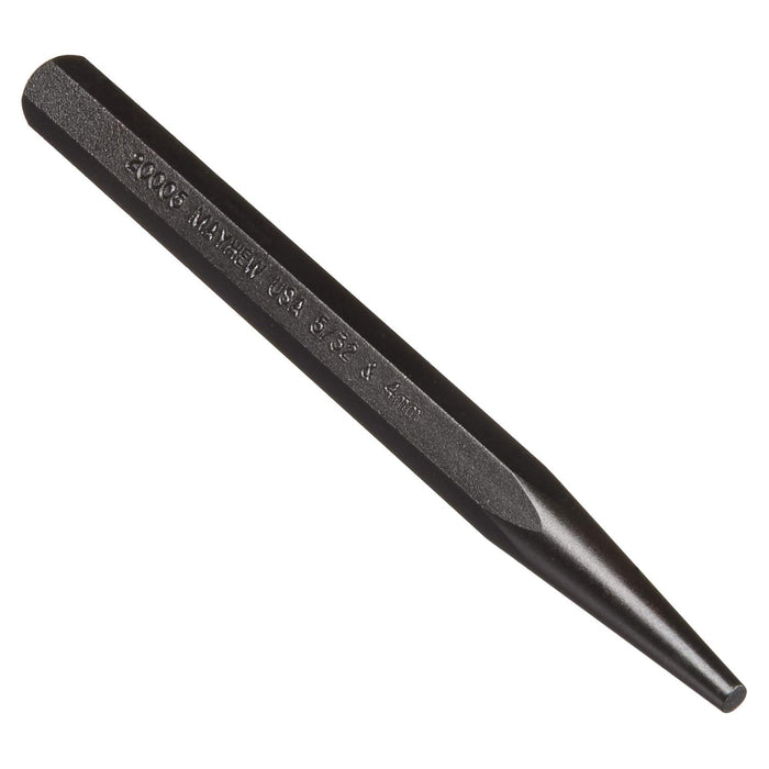 Mayhew Pro 20005 Black Oxide Solid Punch 5/32" - 4 mm x 5", Metric