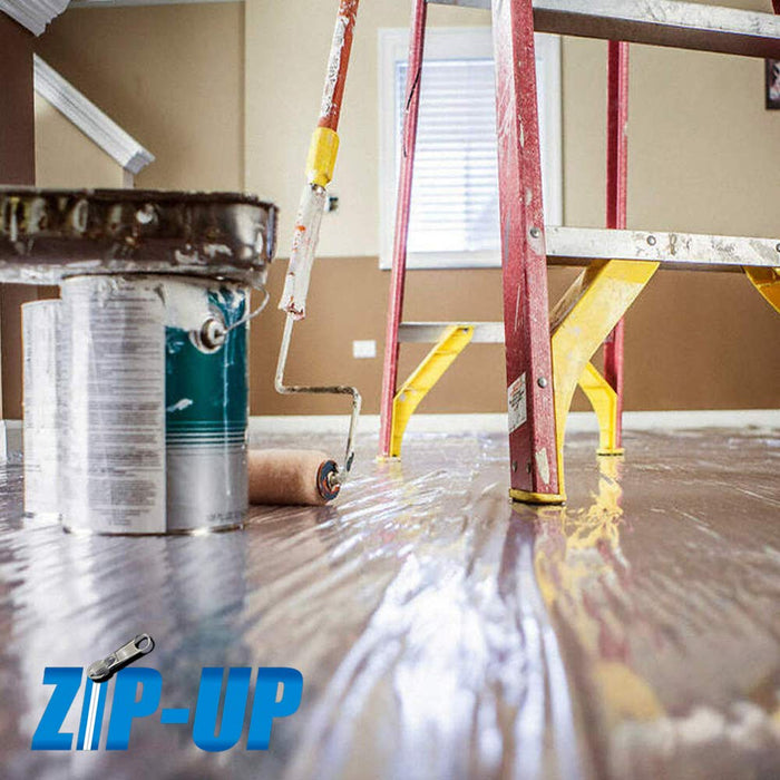 ZIP-UP Products Carpet Protection Film - 24" x 50' Floor and Surface Shield with Self Adhesive Backing & Easy Installation