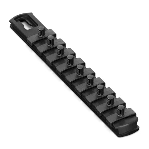Ernst Manufacturing 8-Inch Magnetic Socket Organizer with 9 1/4-Inch Twist Lock Clips, Black (8426M-Black-1/4) 8-Inch 3/8-Inch Twist Clips Black
