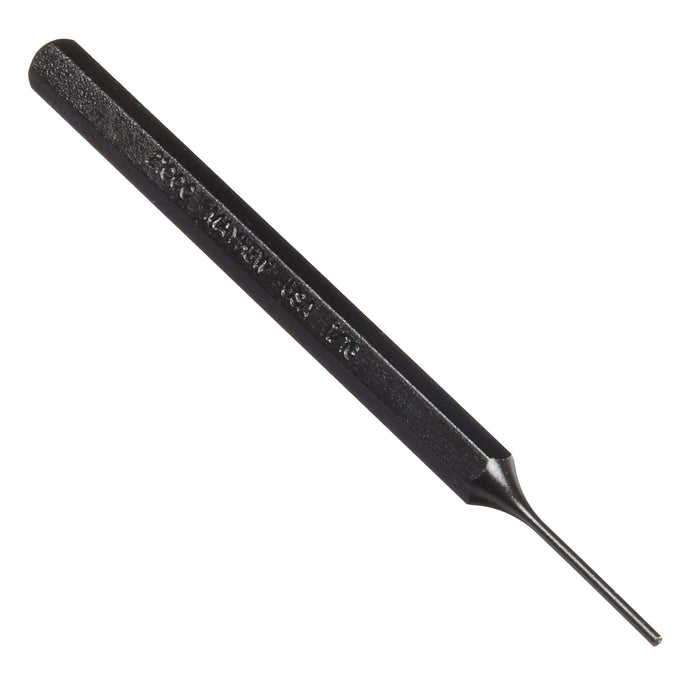 Mayhew Tools 21000 SAE Pin Punch, 1/16 x 0.75" Pin, 4" OAL x 1/4" Body, Black Oxide Finish