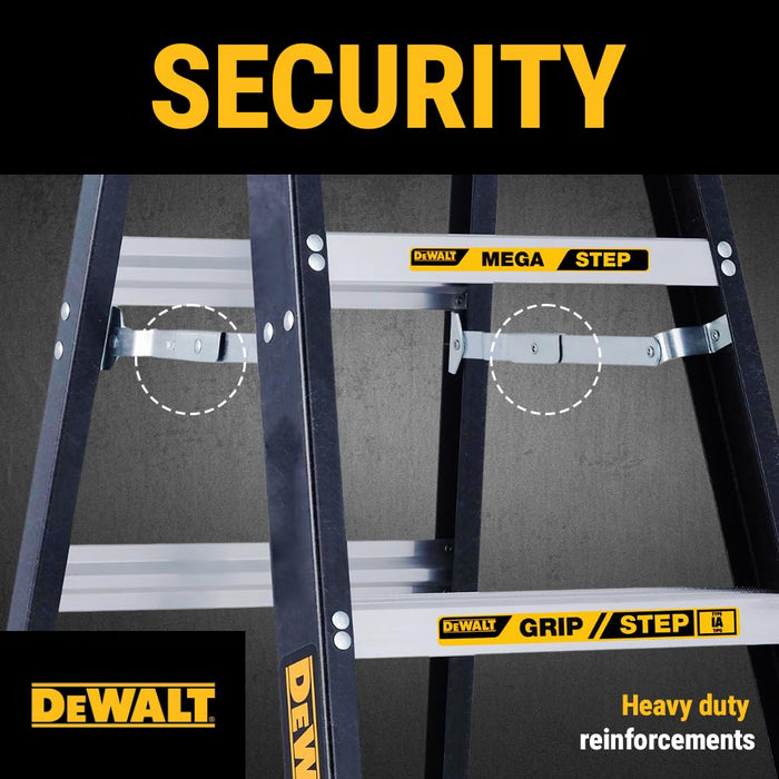 DEWALT 4-Foot Fiberglass Step Ladder, 300-Pound Load Capacity, Type IA, DXL3010-04 Black 4 feet